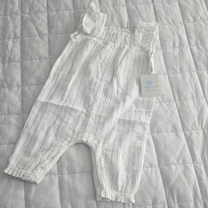 NWT Cloud Island Striped Baby Romper with Ruffle Sleeves